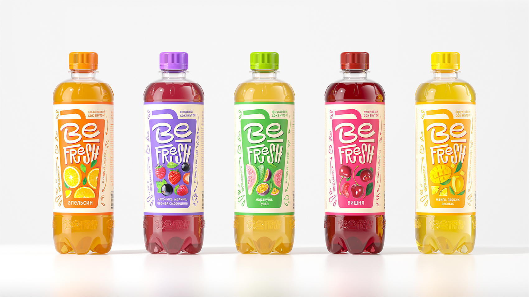 Nikita Gavrilov Creates a Refreshing and Playful Identity for Beverage Brand BeFresh