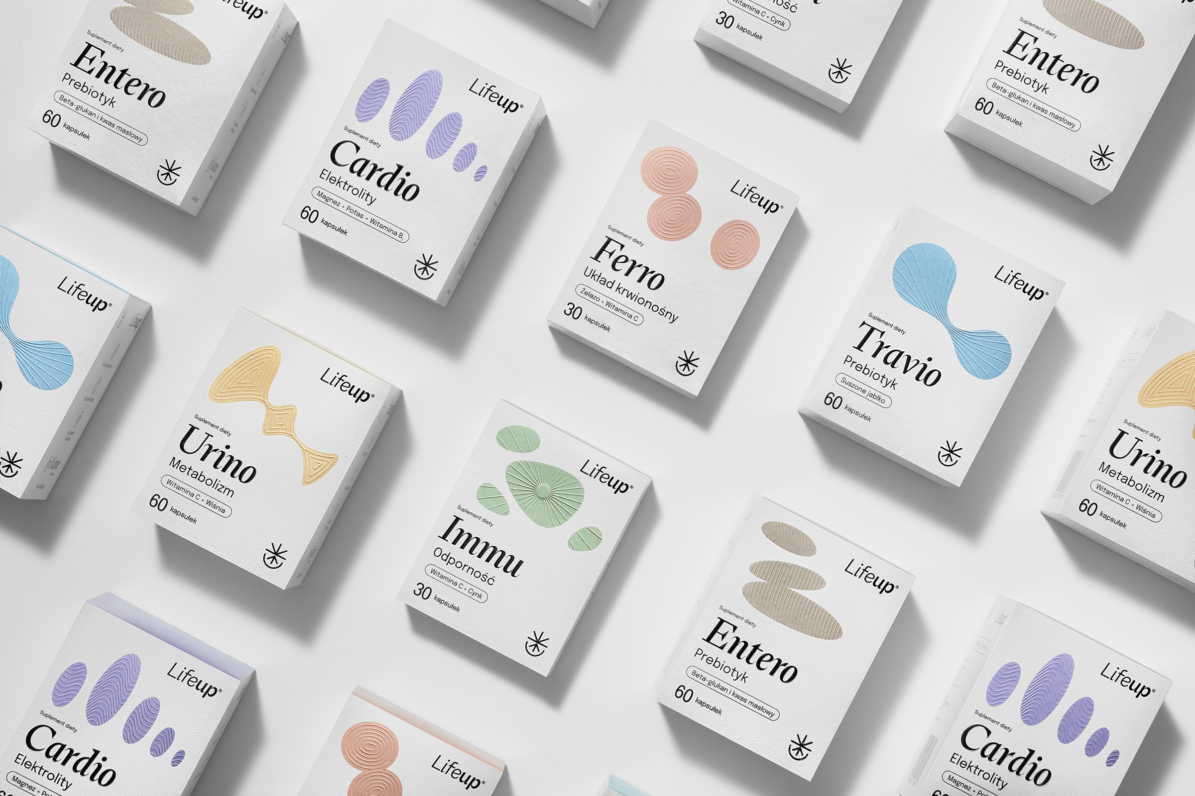 Visual Identity and Packaging Design for Lifeup Dietary Supplements